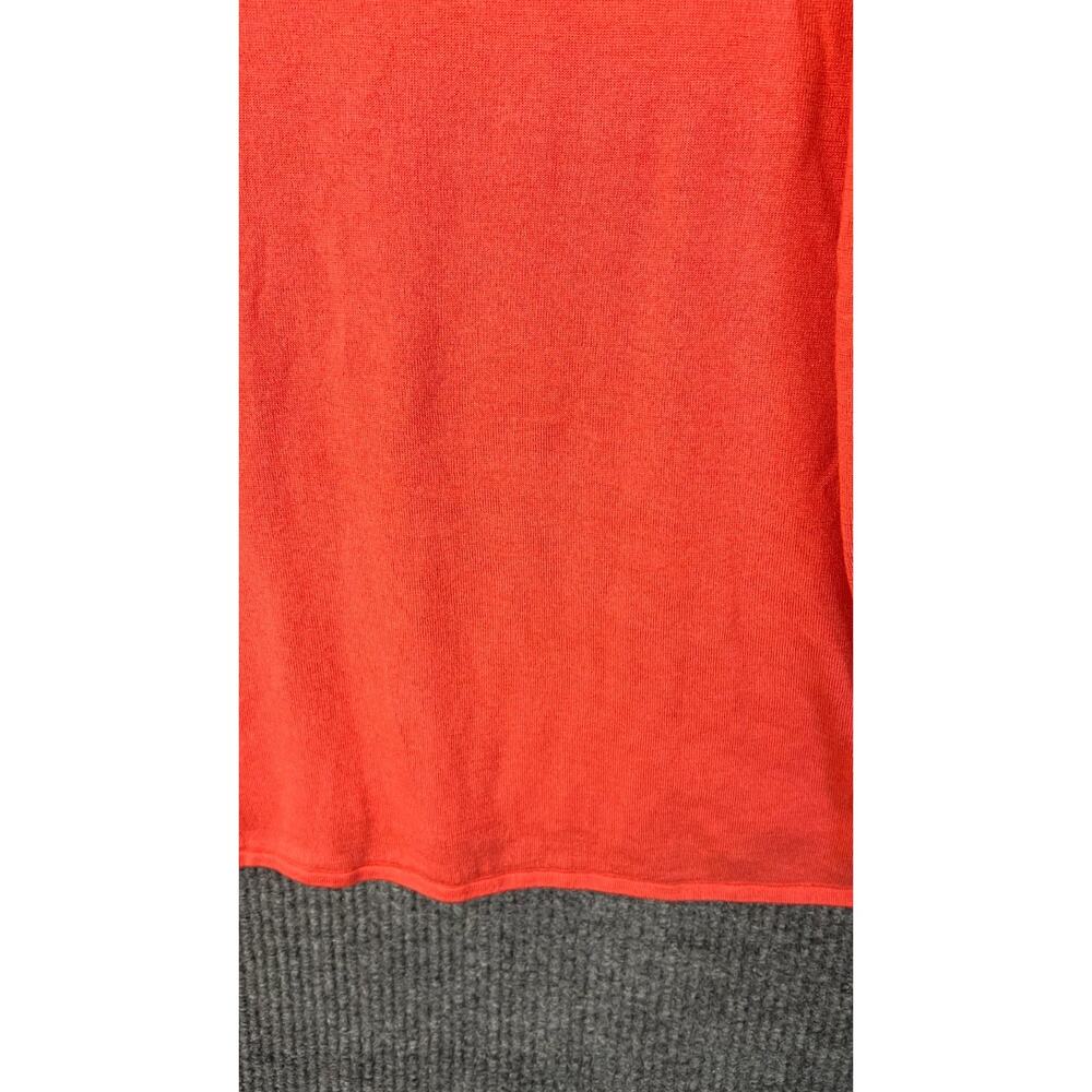 St. John Sweater Womens XL Orange Crew Neck Silk Cashmere Pullover Minimalist - Picture 3 of 9
